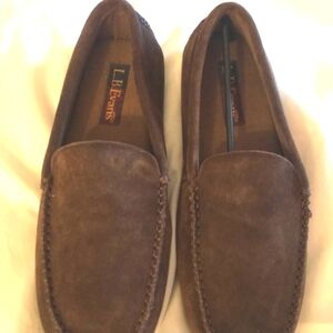 Men’s L.B. EVANS Slippers Brown Suede Sz 12